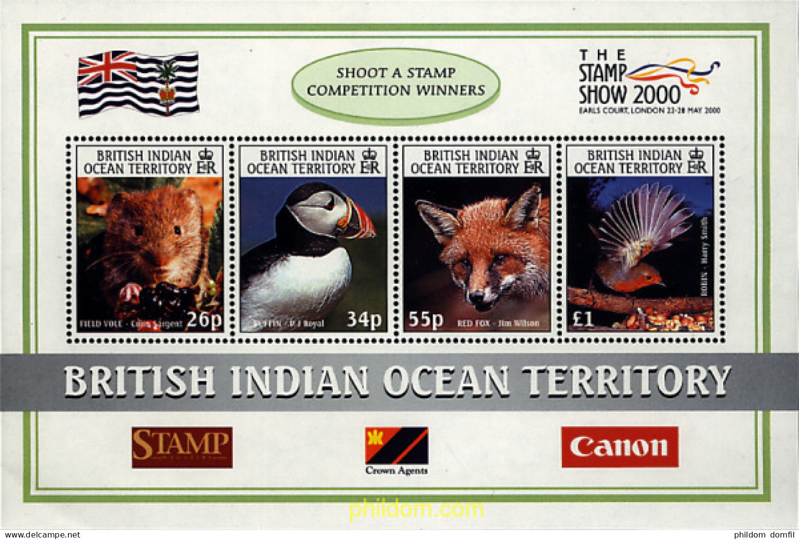 76737 MNH OCEANO INDICO BRITANICO 2000 EXPOSICION FILATELICA. THE STAMP SHOW 2000 EN LONDRES - Territoire Britannique De L'Océan Indien