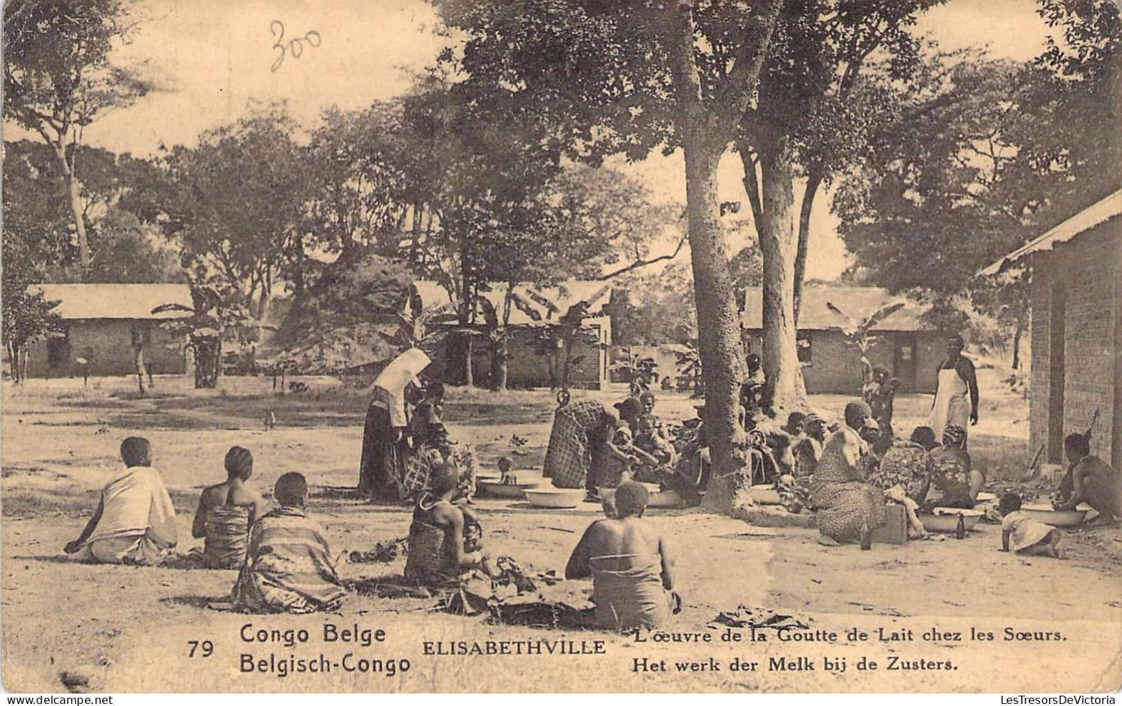 Congo Belge - Elisabethville - L'oeuvre De La Goutte De Lait Chez Les Soeurs - Animé - Carte Postale Ancienne - Belgisch-Kongo