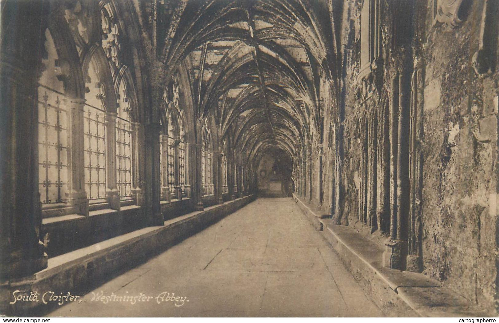 Postcard UK England London > Westminster Abbey South Cloister - Westminster Abbey