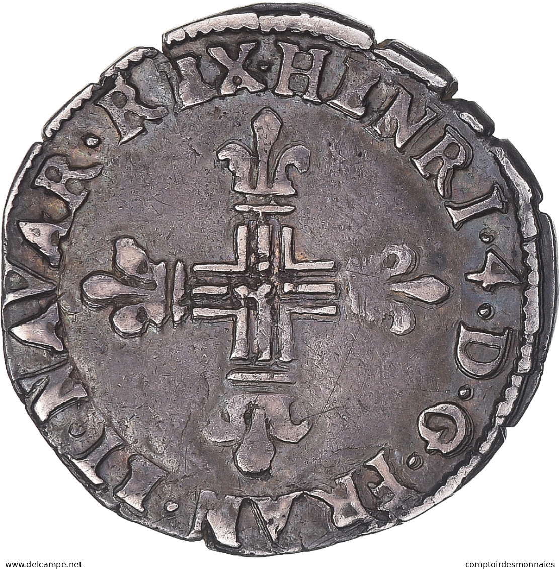 Monnaie, France, Henri IV, 1/8e D'écu De Navarre, 1601, Saint Palais, Rare - 1589-1610 Henry IV The Great