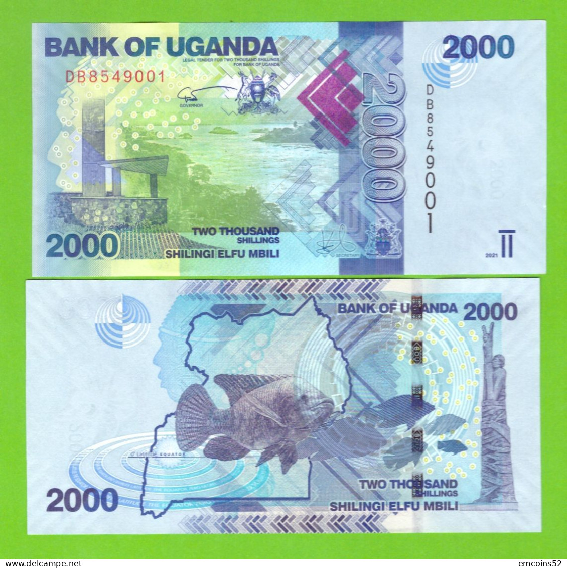 UGANDA 2000 SHILINGI 2021 P-50 UNC - Uganda