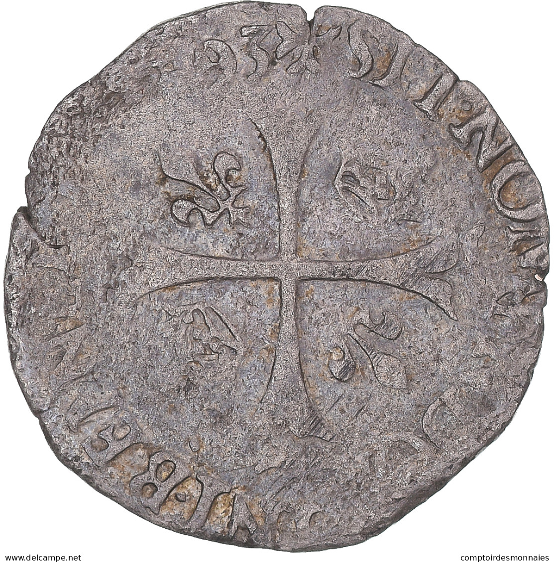 Monnaie, France, Charles X, Douzain Aux Deux C, 1593, Rouen, TB+, Billon - 1589-1610 Hendrik IV