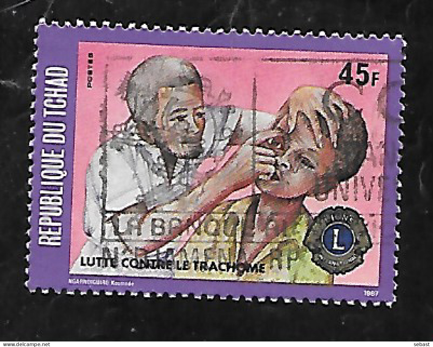 TIMBRE OBLITERE DU TCHAD  DE 1987 N° MICHEL 1161 TRES RARE - Tchad (1960-...)