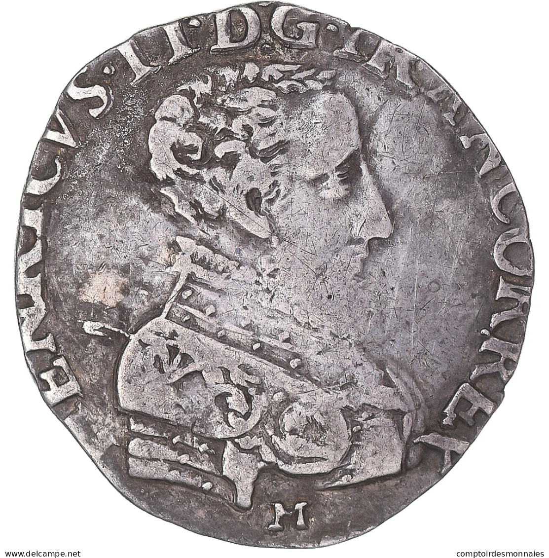 Monnaie, France, Henri II, 1/2 Teston, 1559, Bordeaux, TB+, Argent - 1547-1559 Heinrich II.