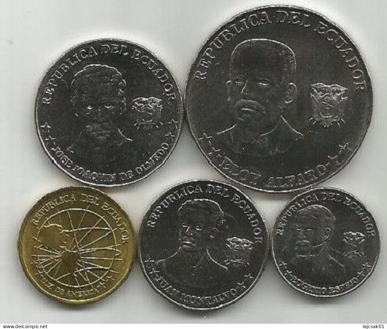 Ecuador 2000. High Grade Coin Set 1,5,10,25 And 50 Centavos - Equateur