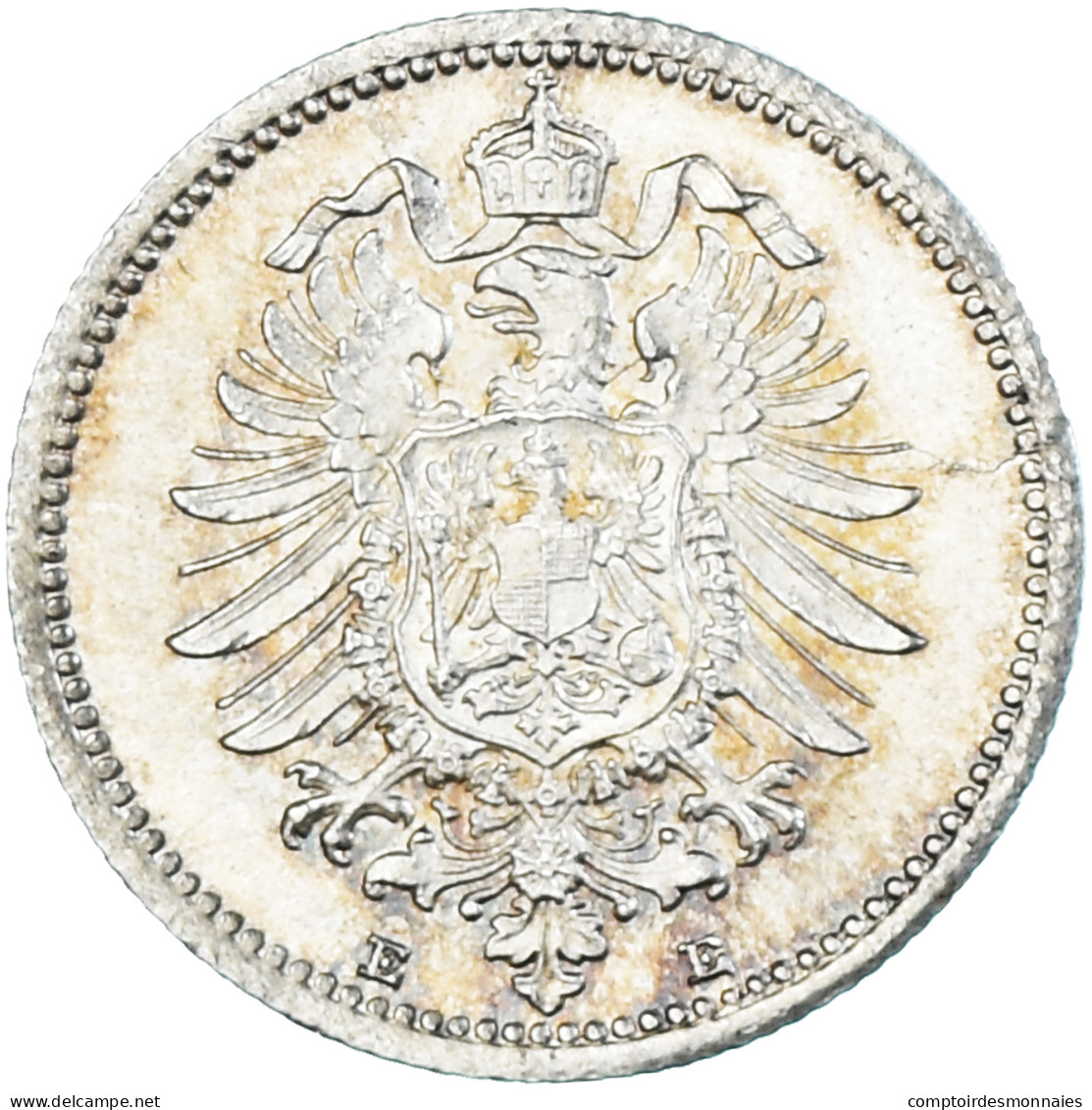 Monnaie, Empire Allemand, Wilhelm I, 20 Pfennig, 1876, Dresde, SPL+, Argent - 20 Pfennig