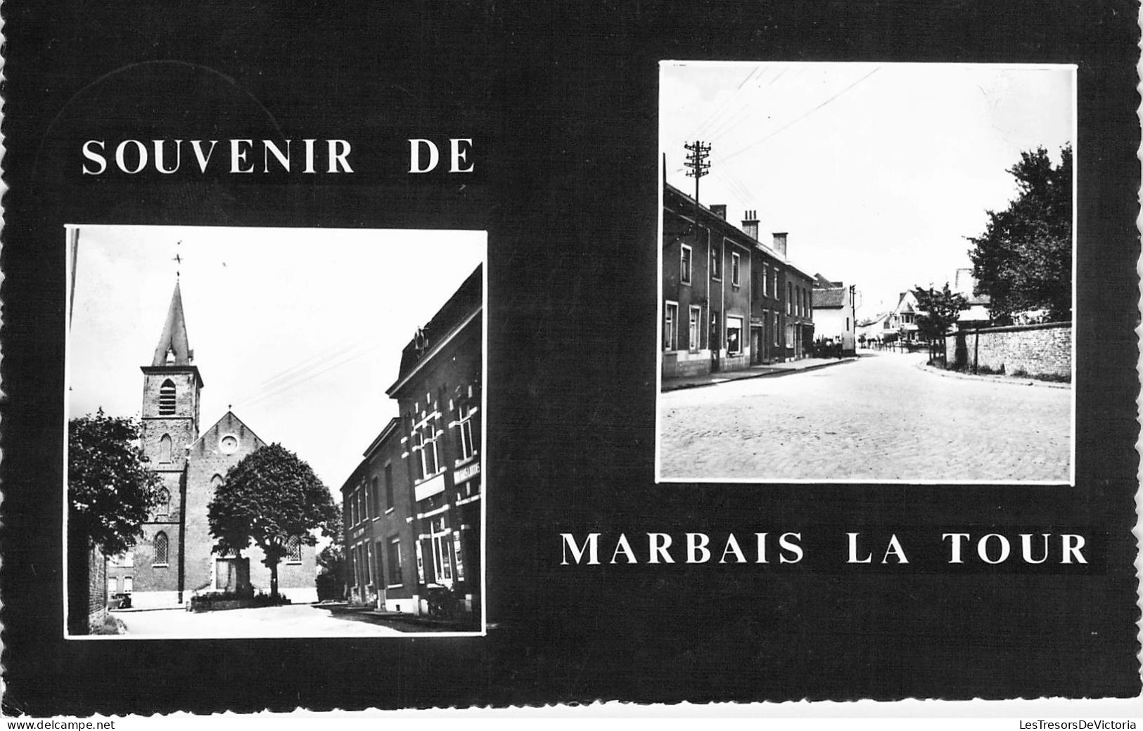 Belgique - Souvenir De Marais La Tour - Maison Marlier - L' église Et La Rue Miserkue - Carte Postale Ancienne - Thuin