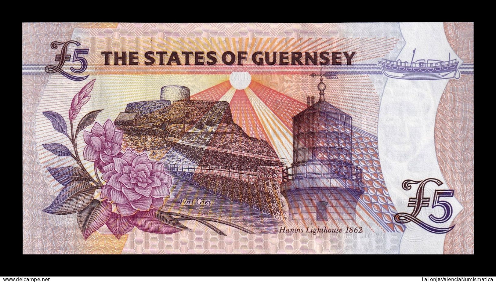 Guernsey 5 Pounds Elizabeth II 2023 Pick 56d Sc Unc - Guernesey