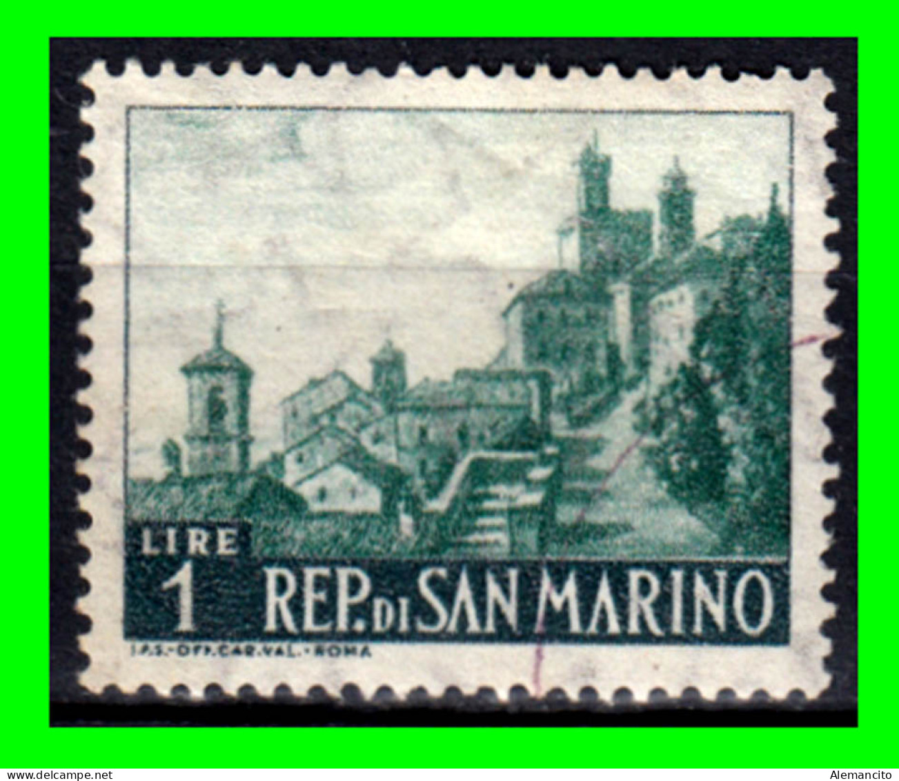 SAN MARINO ( EUROPA ) SELLO AÑO 1961 TURISMO - Oblitérés