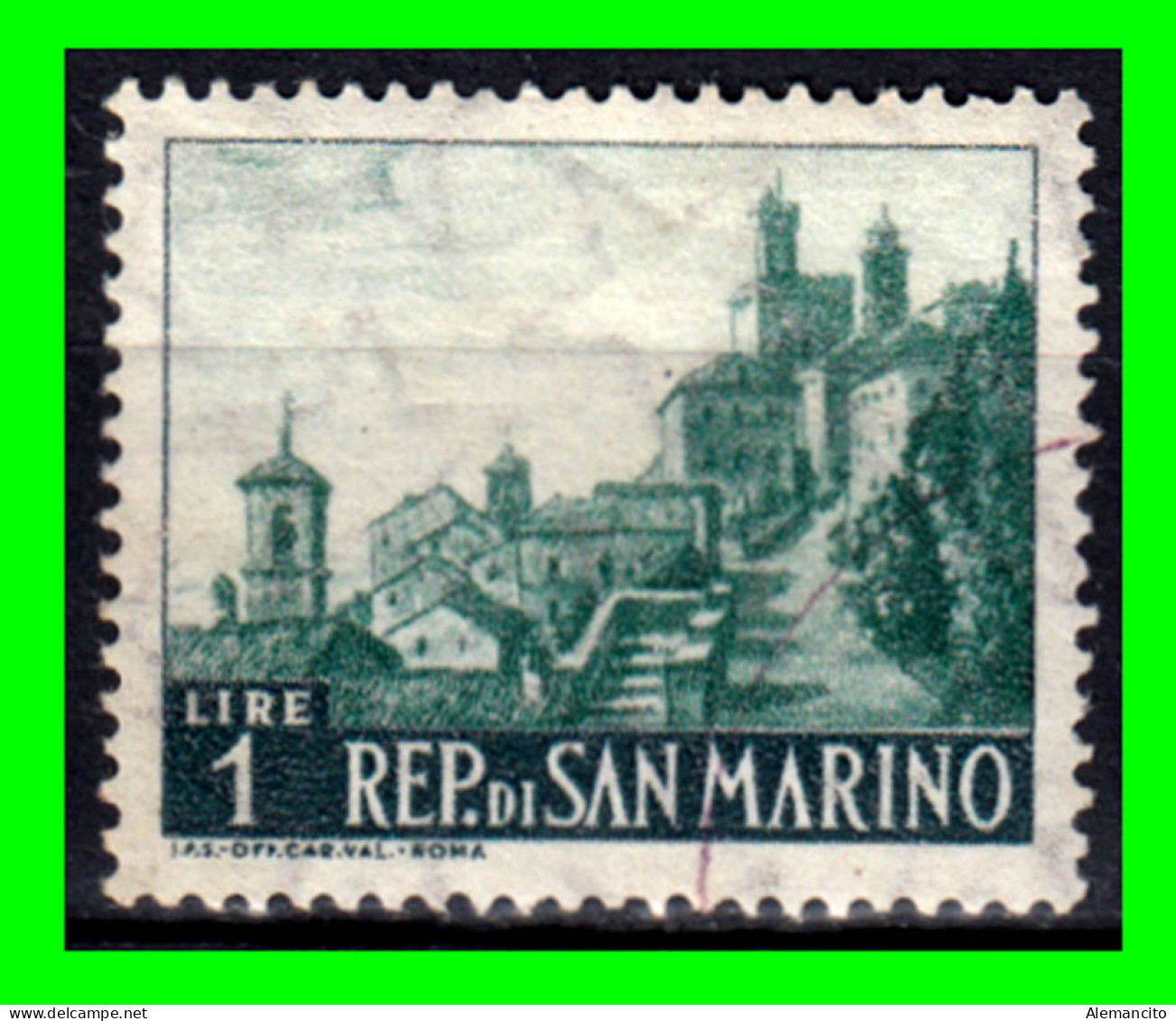 SAN MARINO ( EUROPA ) SELLO AÑO 1961 TURISMO - Usados