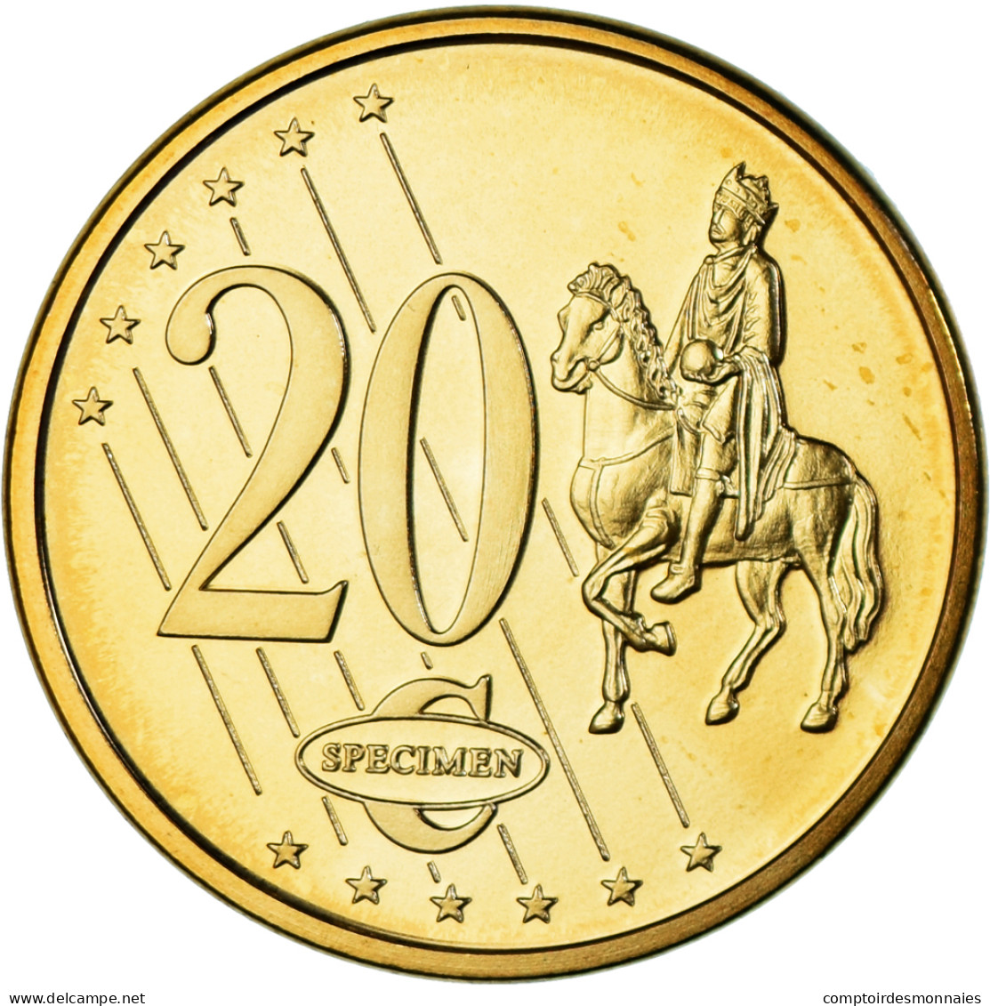 Malte, 20 Euro Cent, 2003, Unofficial Private Coin, SPL+, Laiton - Malta