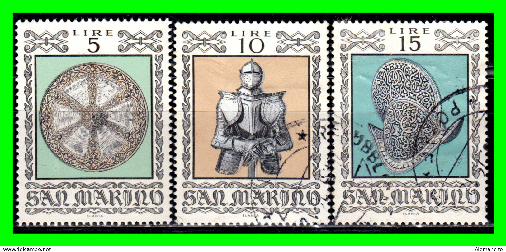 SAN MARINO ( EUROPA ) SELLO AÑO 1974 ARMADURAS DE GUERRA - Used Stamps