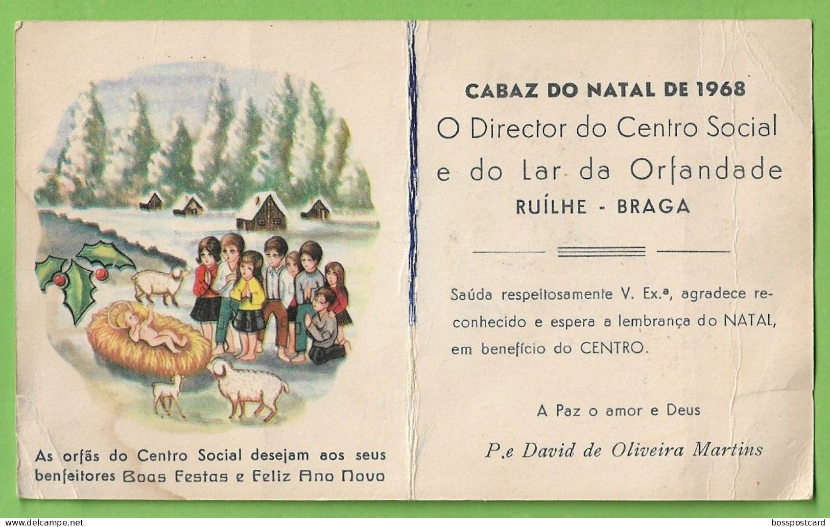 Braga - Calendário De 1969 Do Centro Social E Do Lar Da Orfandade De Ruílhe - Calendar - Portugal - Grossformat : 1961-70