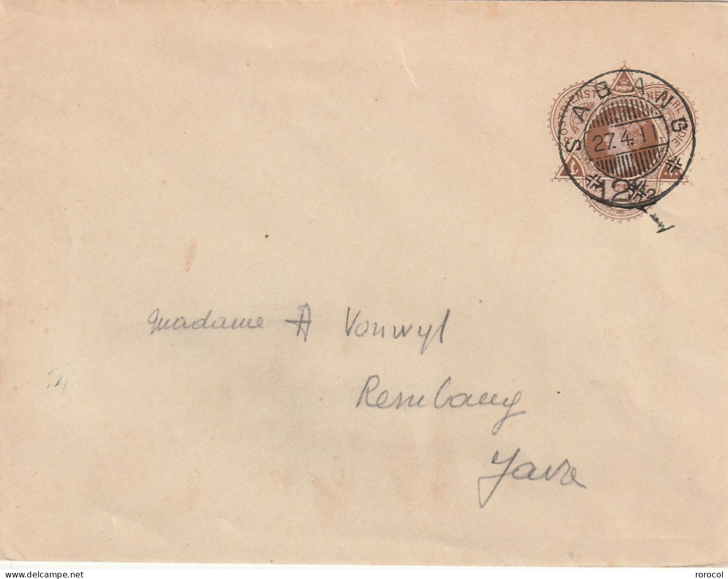 INDES NEERLANDAISES ENTIER POSTAL 1911 SABANG - Niederländisch-Indien