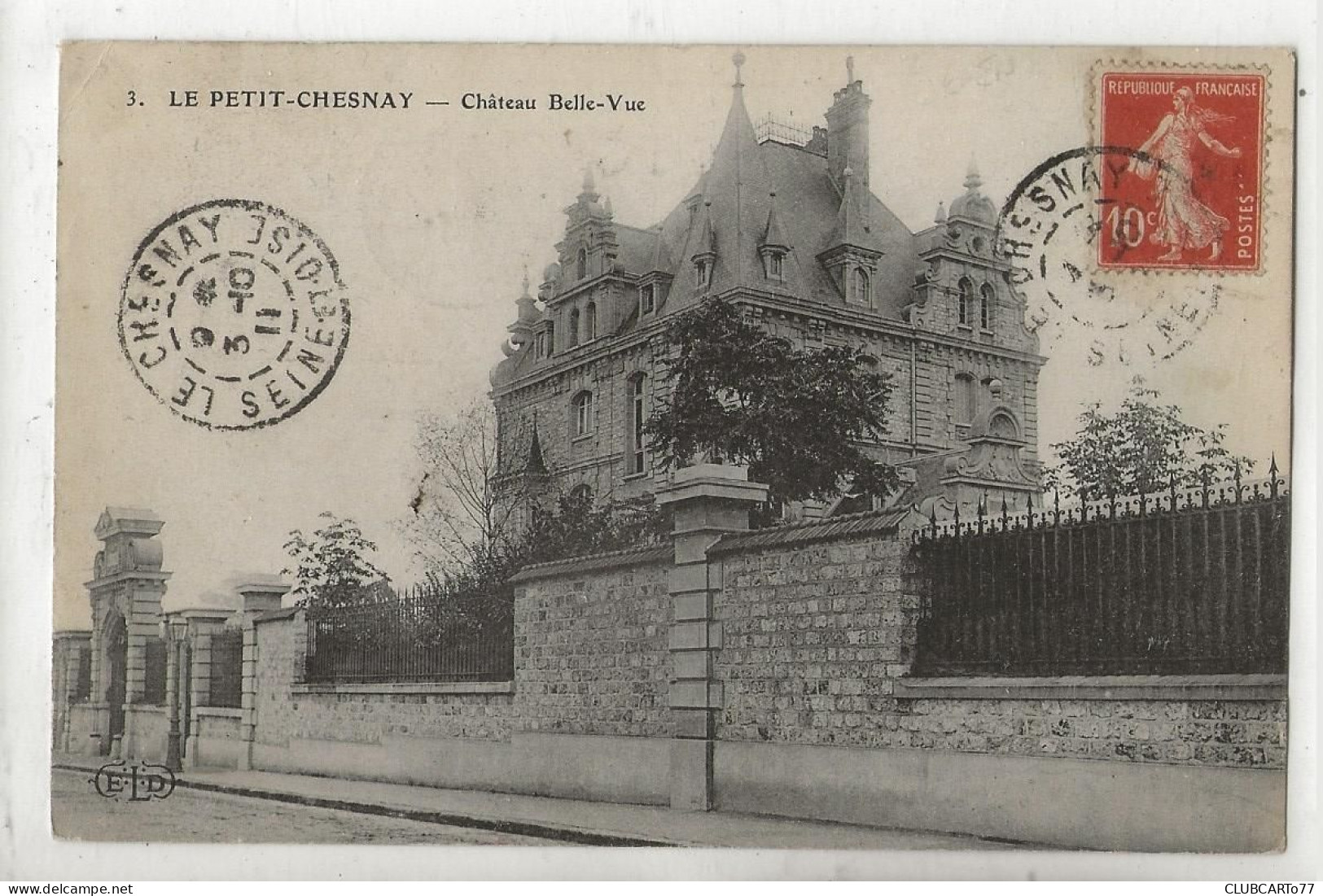 Le Chesnay (78) : La Villa Bourgeoise Dite "Château Belle-Vue" En 1911 PF. - Le Chesnay