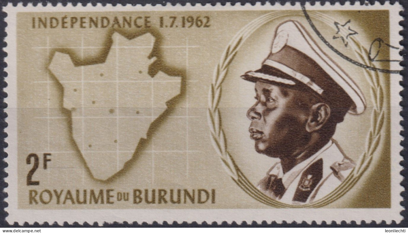 1962 Burundi Mi:BI 27A, Sn:BI 27, Yt:BI 28, King Mwami Mwambutsa IV, Unabhängigkeit - Usati