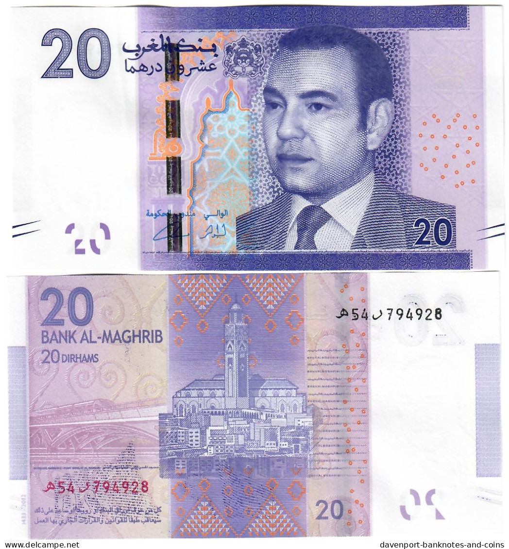 Morocco 20 Dirhams 2012 UNC - Morocco