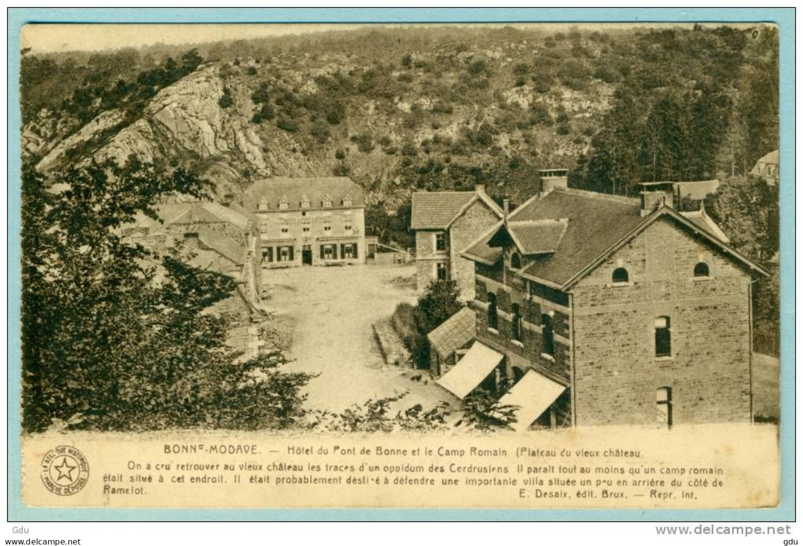 Modave " Hotel Du Pont Et Camp  Romain " Voyagé 1923 - Modave