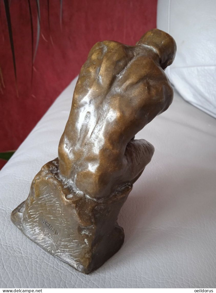 Bronze Le Penseur De Rodin 12,5 Cm 524 Grammes - Bronzes