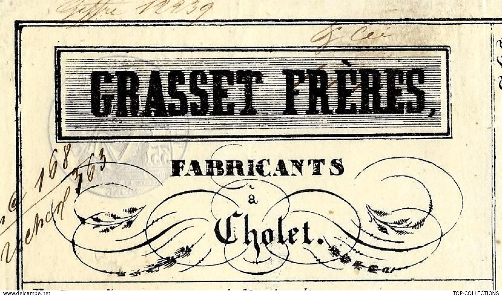 1853   LETTRE DE VOITURE TRANSPORT ROULAGE Grasset Frères Fabricants Issus à Cholet Pour Revers à Montlieu Charente - 1800 – 1899