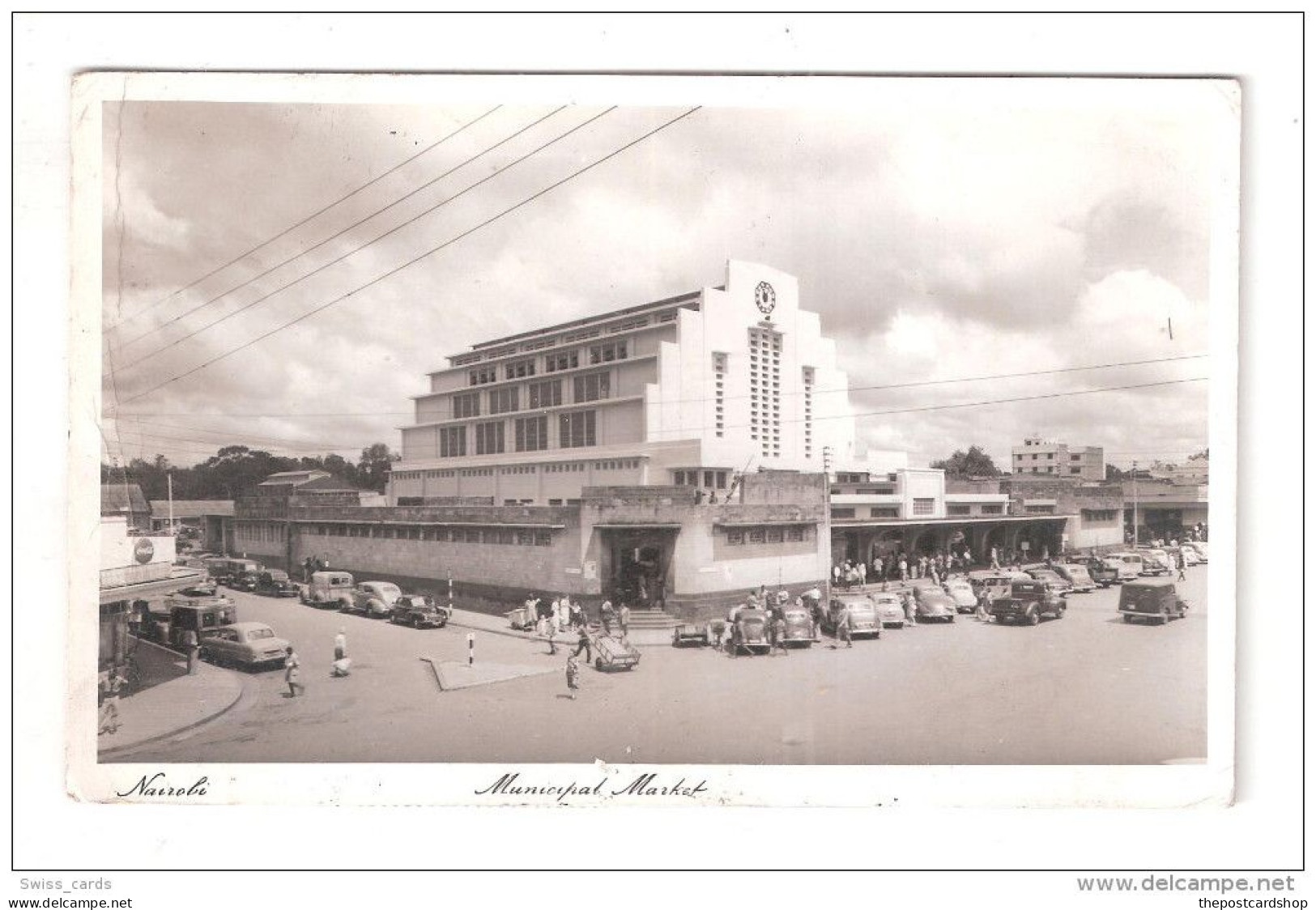 Uganda Kenya Tanganyika USED STAMPS Kenya Municipal Market Nairobi 1950s Postcard - Kenia