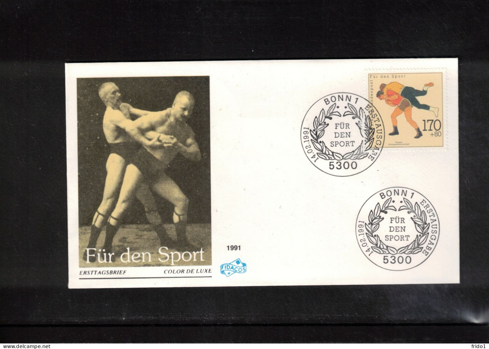 Germany / Deutschland 1991Wrestling FDC - Worstelen