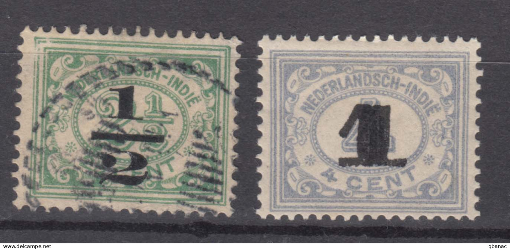 Netherlands Indies India 1917/1918 Mi#128-129 Mint Hinged/used - Niederländisch-Indien