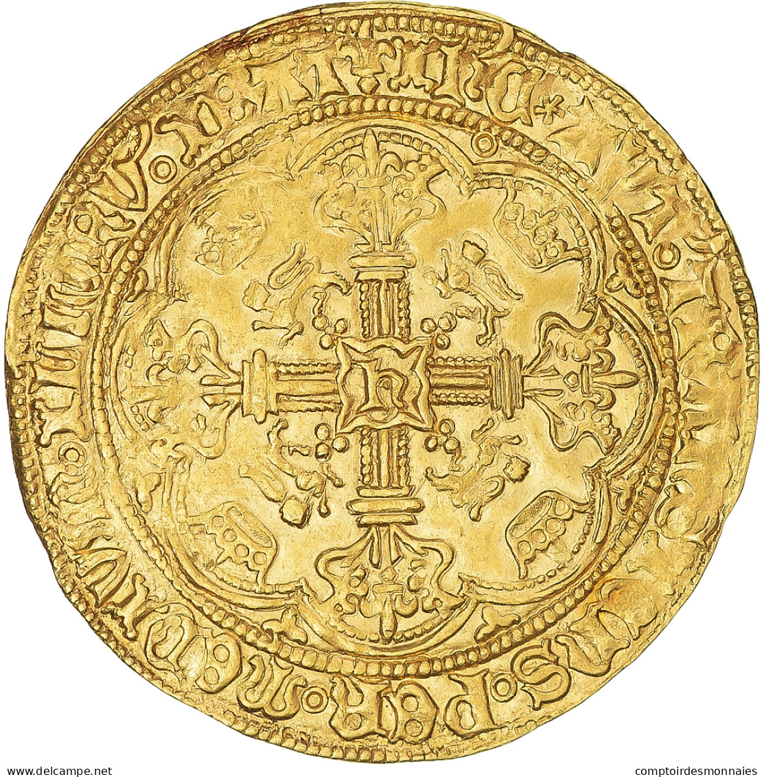 Monnaie, Grande-Bretagne, Henry VI, Noble D'or, 1422-1431, Londres, SUP, Or - 1066-1485 : Late Middle-Age