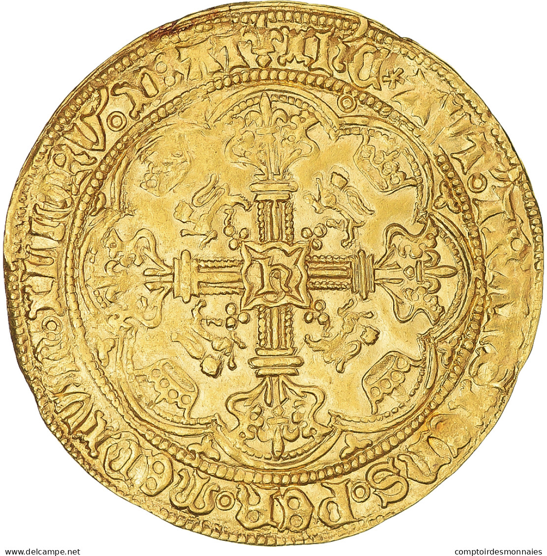 Monnaie, Grande-Bretagne, Henry VI, Noble D'or, 1422-1431, Londres, SUP, Or - 1066-1485 : Bas Moyen-Age