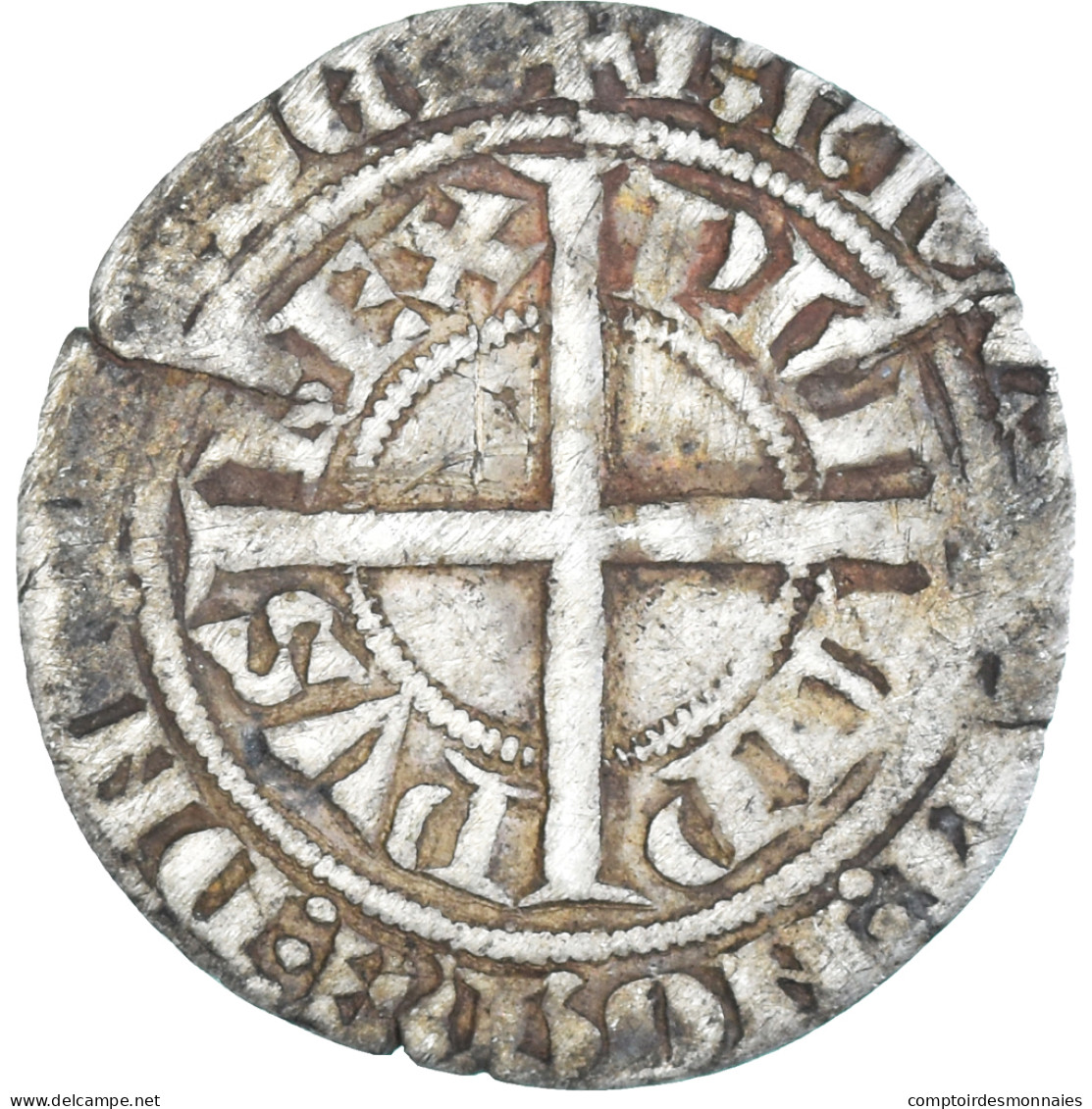 Monnaie, France, Philippe VI, Gros à La Couronne, TB+, Argent, Duplessy:262C - 1328-1350 Philipp VI.