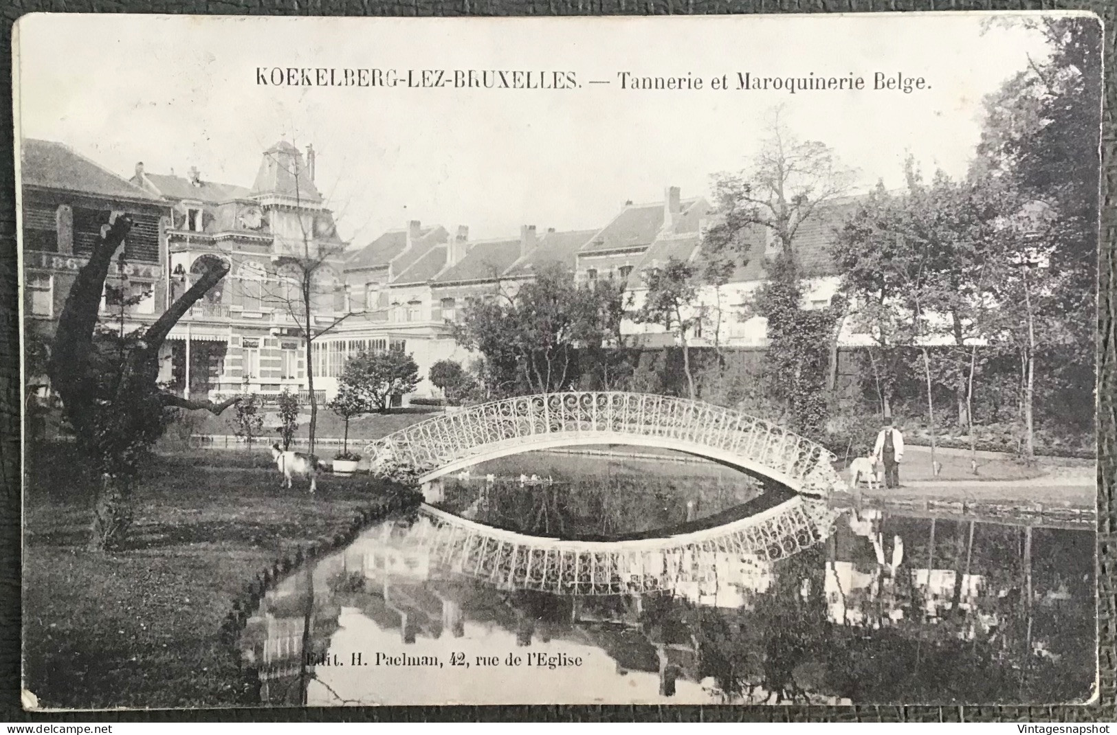 KOEKELBERG-LEZ-BRUXELLES Tannerie Et Maroquinerie Belge. 1 CP PK Postée En 1911 édit. Paeleman - Koekelberg