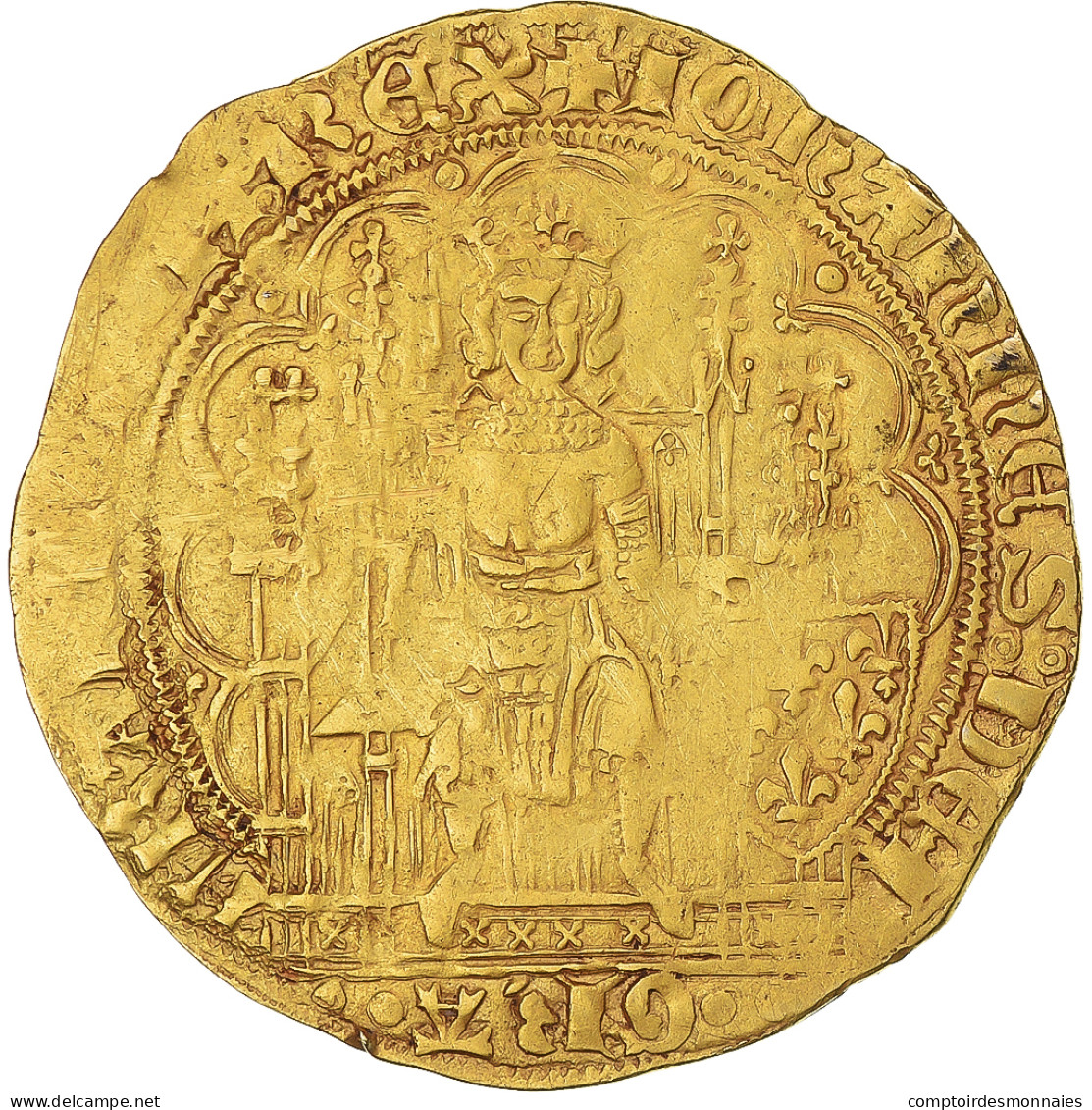 Monnaie, France, Jean II Le Bon, Ecu D'or à La Chaise, 1350-1364, TTB, Or - 1350-1364 Johann II. Der Gute