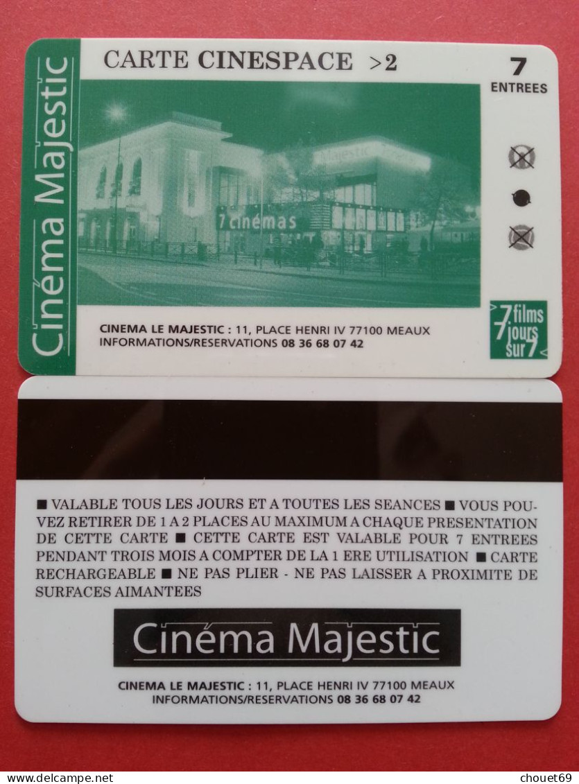 Cinécarte Carte Cinespace 7 Entrées Meaux Cinéma Majestic (BH0621 - Biglietti Cinema