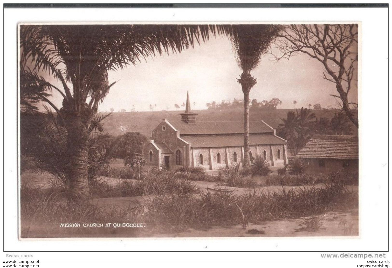 ANGOLA Africa Congo Mission Church At Quibocole Postcard UNUSED - Angola