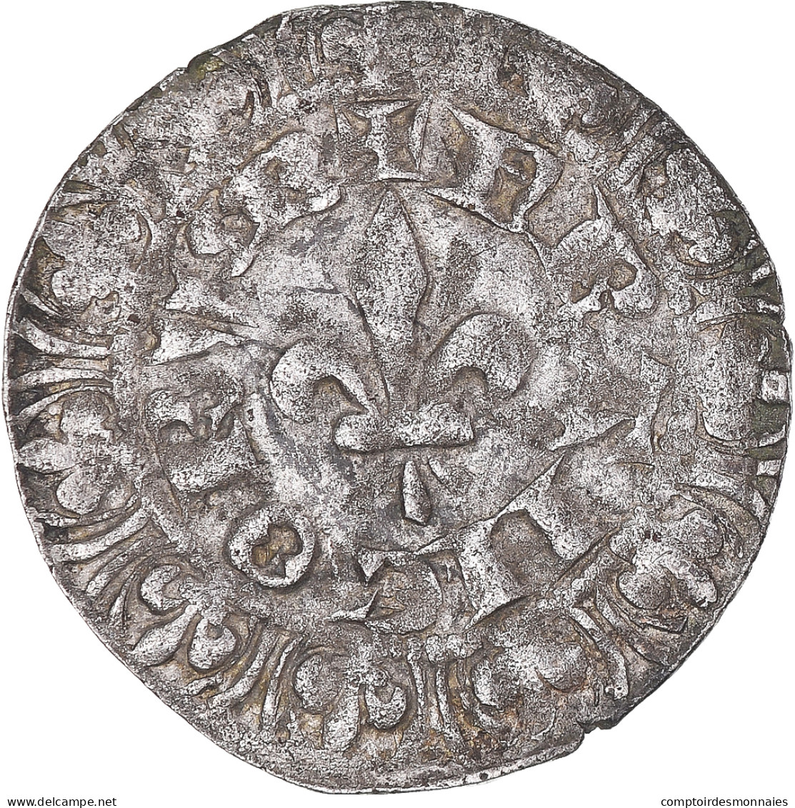 Monnaie, France, Philippe VI, Gros à La Fleur De Lis, 1342-1350, TB+, Billon - 1328-1350 Philip VI The Forunate
