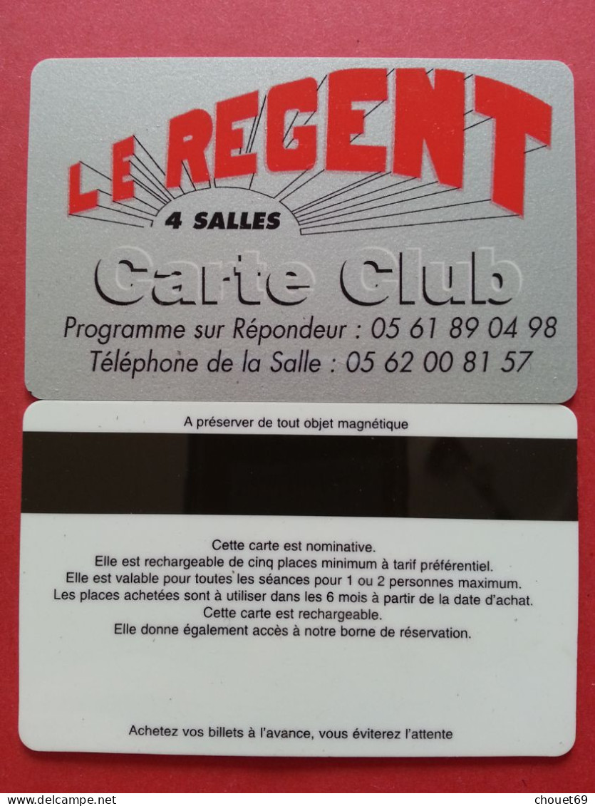 Cinécarte Cinéma Le Regent 4 Salles St Gaudens   (BH0621 - Biglietti Cinema
