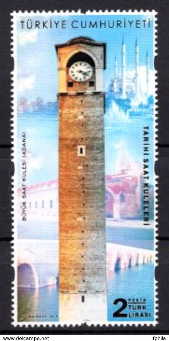 2019 TURKEY HISTORICAL CLOCK TOWERS MNH ** - Horlogerie