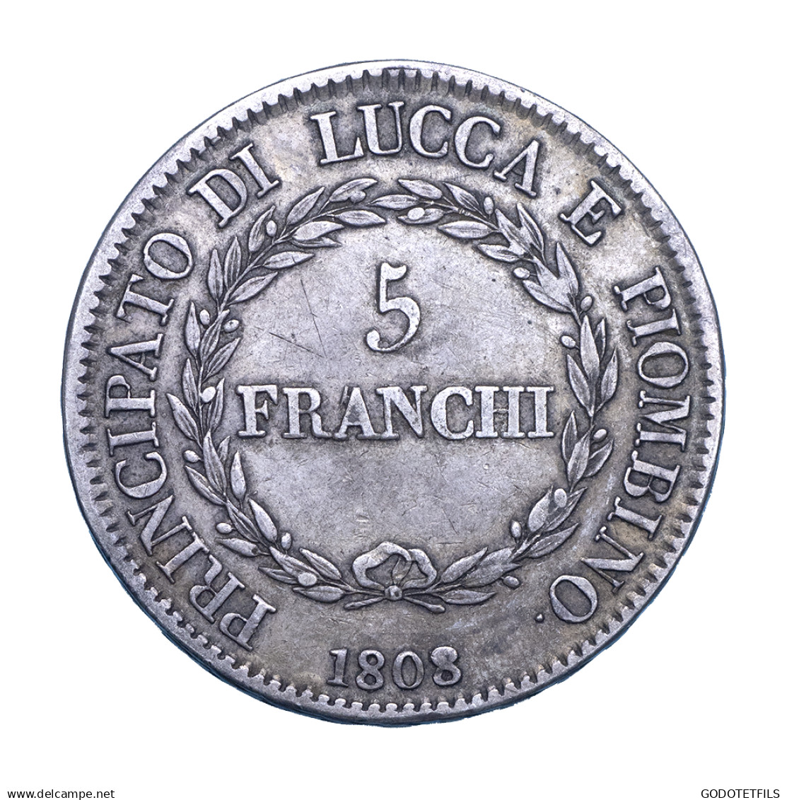 Italie République De Lucques  5 Franchi 1808 Florence - Lucca