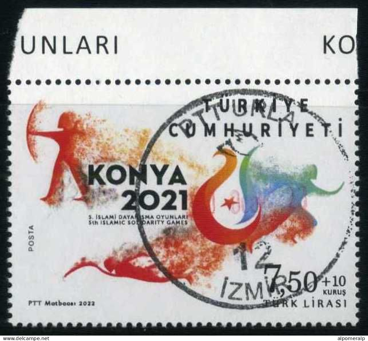 Türkiye 2022 Mi 4712 Fifth Islamic Solidarity Games, Konya | Archery, Athletes, Swimming - Oblitérés