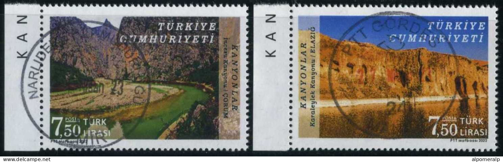 Türkiye 2022 Mi 4713-4714 Canyons: İncesu & Karaleylek | Landscapes - Usados