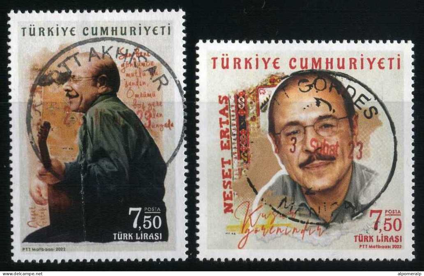 Türkiye 2022 Mi 4718-4719 Neşet Ertaş, Turkish Musician, Folk Poet | Music - Gebraucht