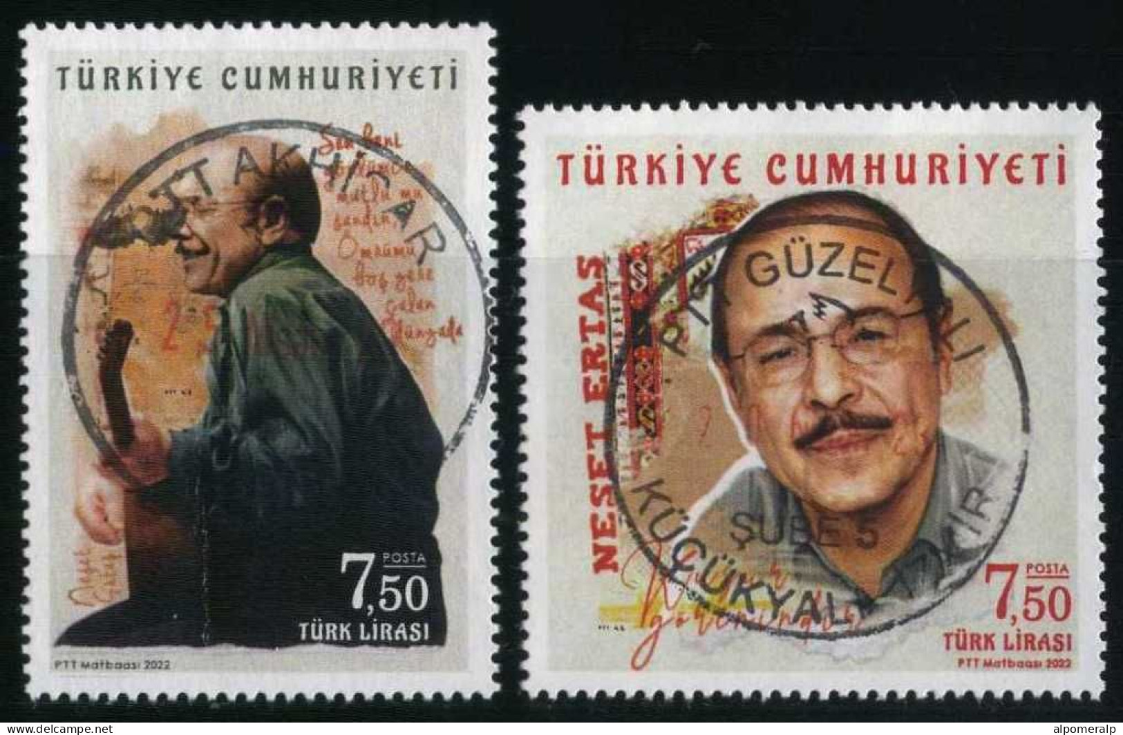 Türkiye 2022 Mi 4718-4719 Neşet Ertaş, Turkish Musician, Folk Poet | Music - Gebruikt