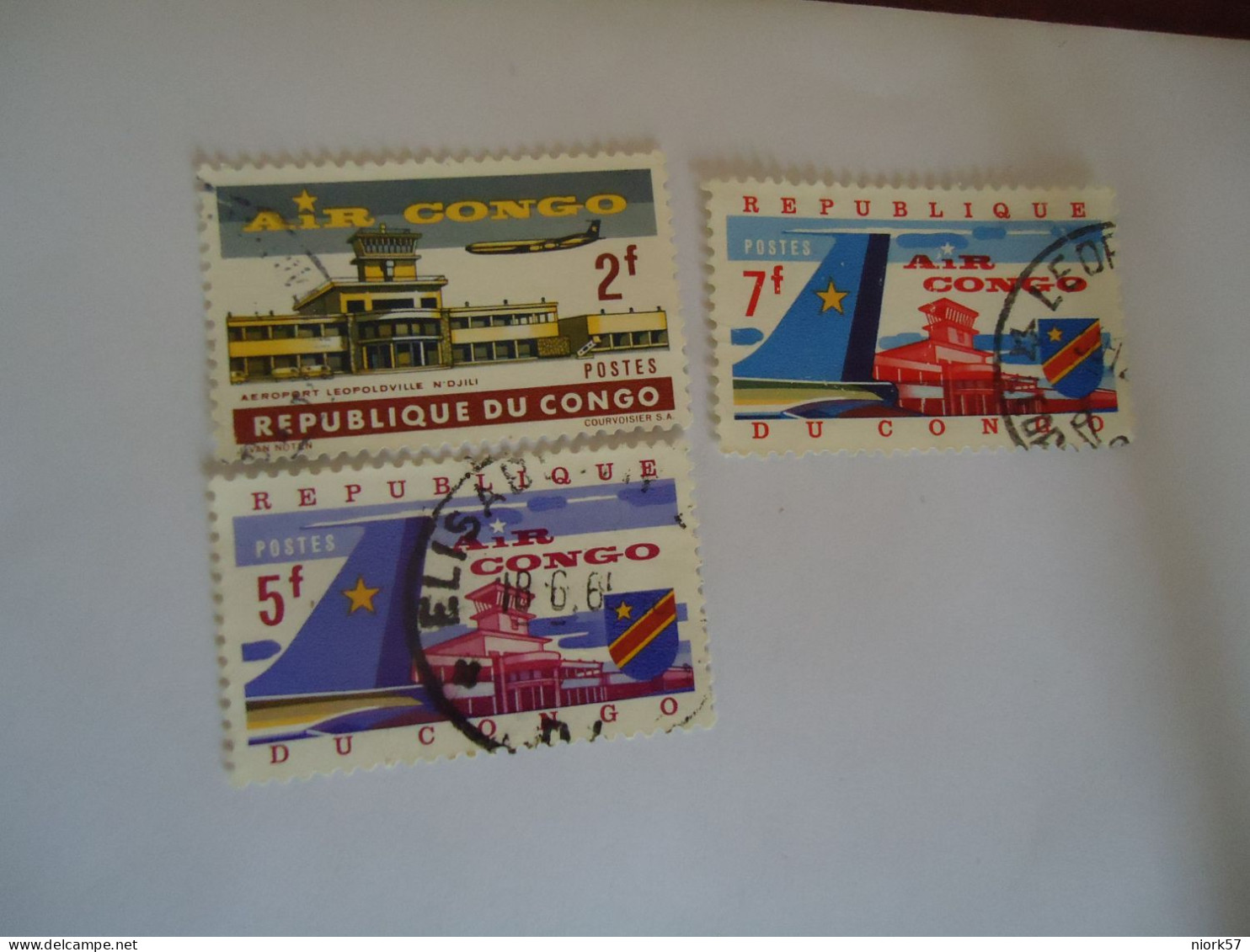 CONGO USED   STAMPS  AIR  AIRPORTS - Otros & Sin Clasificación