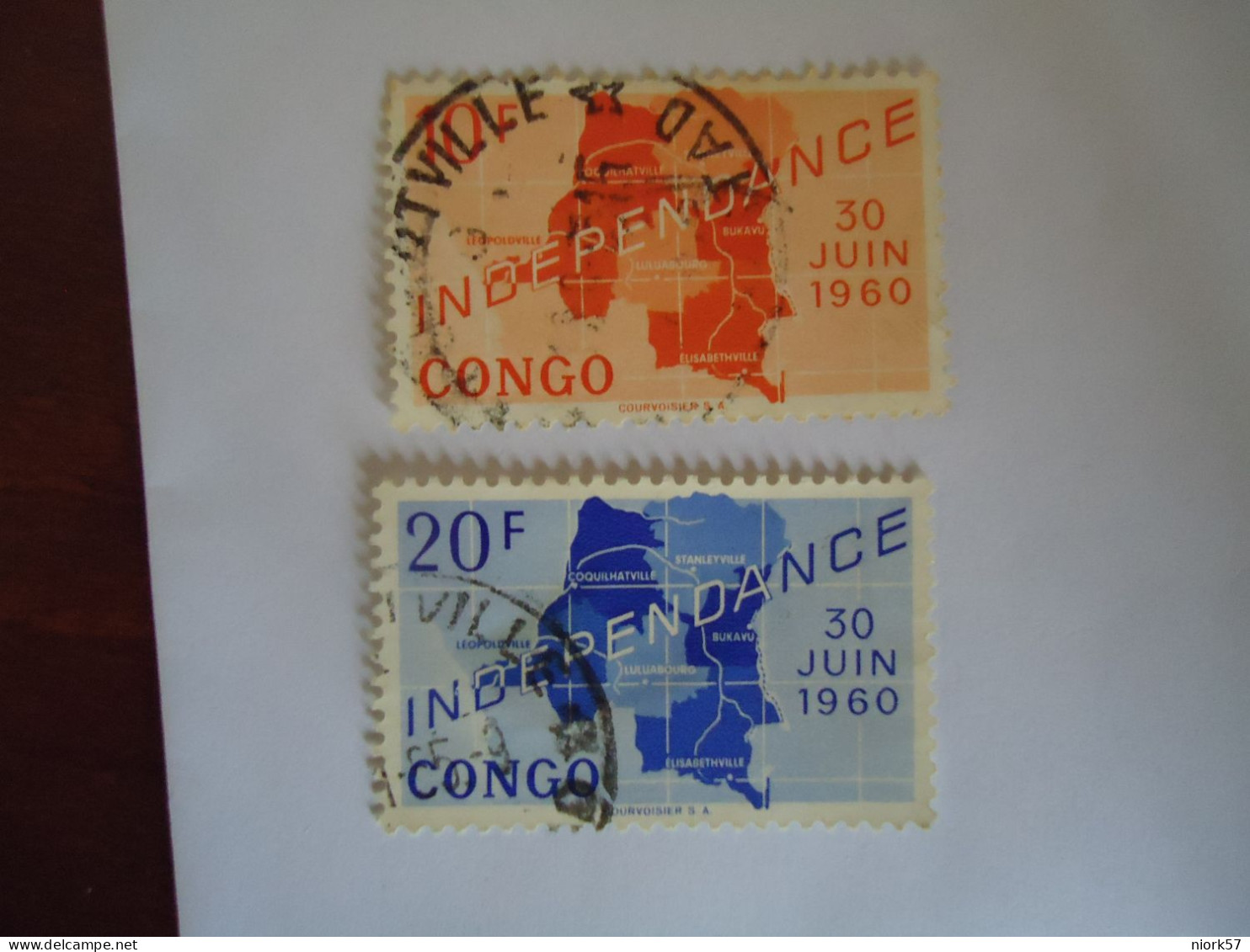 CONGO USED   STAMPS  ANNIVERSARIES  2  WITH POSTMARK - Autres & Non Classés