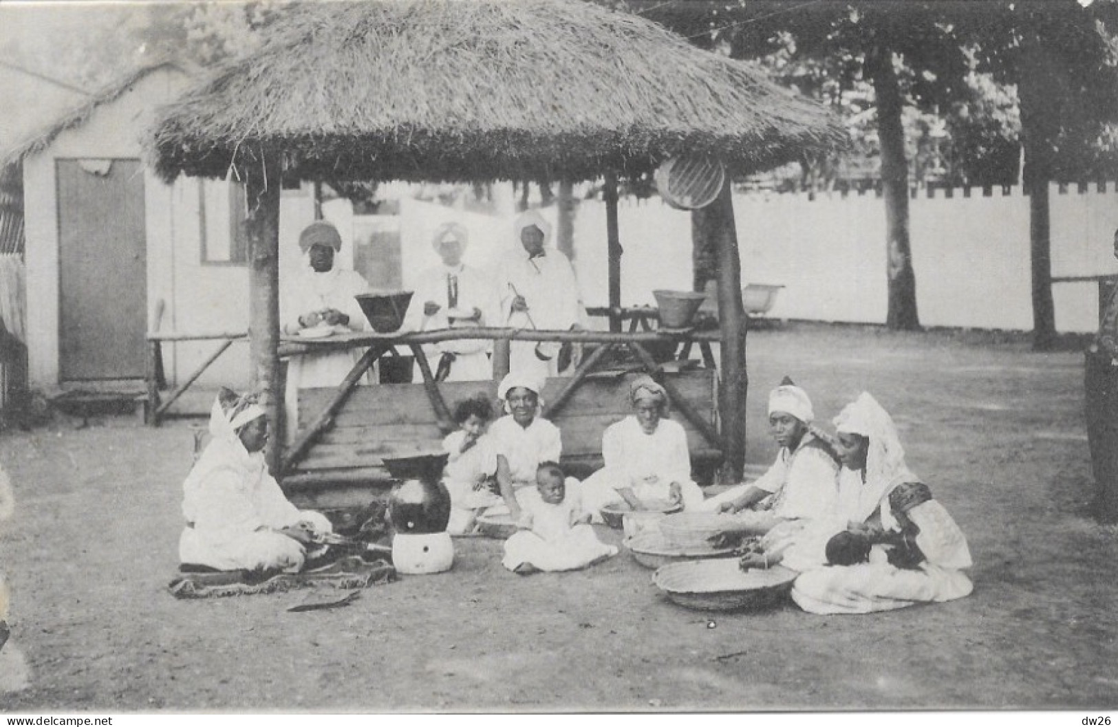 Ethnologie Afrique Noire - Préparation Du Couscous En Famille (pays à Identifier) Phototypie Ch. Chambon - Africa