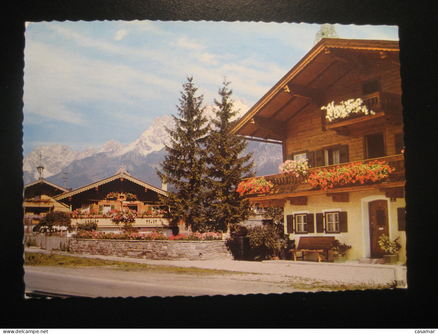 ST. JOHANN IN TIROL 1963 Cancel To Barcelona Spain Sommerfrische Kitzbuhel Tyrol AUSTRIA Postcard - St. Johann In Tirol