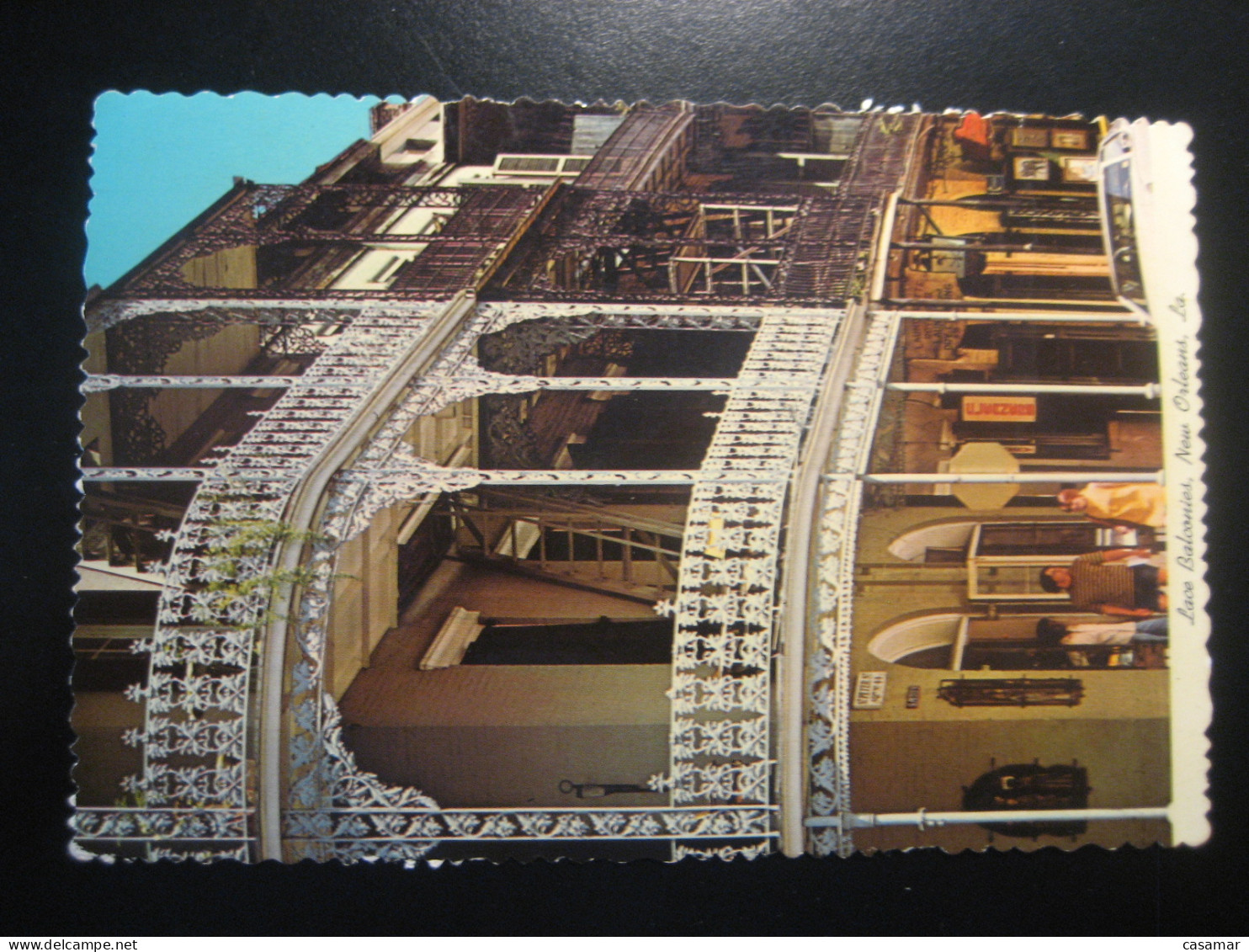 NEW ORLEANS LouisianaLace Balconies Iron French Quarter 1974 Cancel To Spain USA Postcard - New Orleans