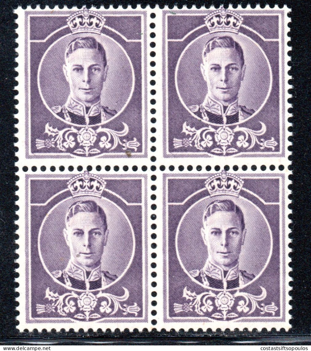 1517.GREAT BRITAIN.1937 KING GEORGE VI WATERLOW ESSAY IN VIOLET, MNH BLOCK OF 4. - Essais & Réimpressions