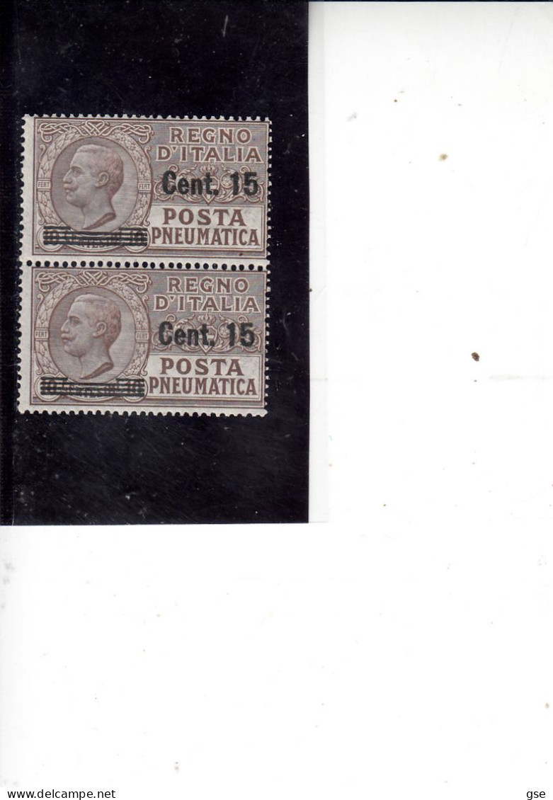 ITALIA  1924-5 . Sassone   4** (x 2) - Posta Pneumatica - Rohrpost