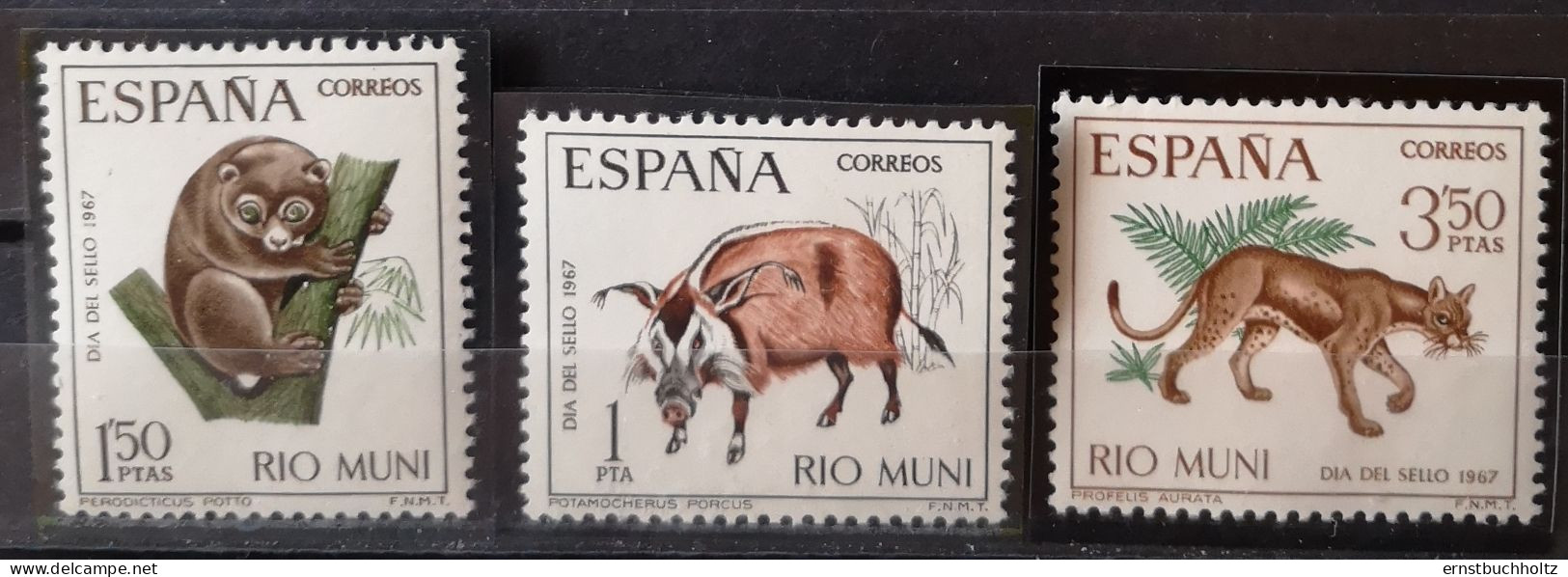 Spanien Rio Muni 1967 Wildlebende Säugetiere Mi 80/82** - Rio Muni